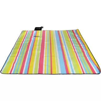Piknik deka 200x200 cm sa ALU navlakom, pruge - pastel