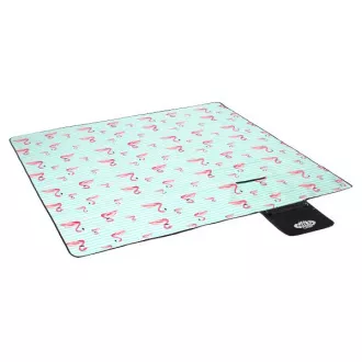 Piknik deka 200x200 cm MINT FLAMINGO
