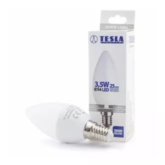 TESLA - LED CL143530-2, CANDLE žarulja, E14, 3.5W, 230V, 249lm, 25.000h, 3000K topla bijela