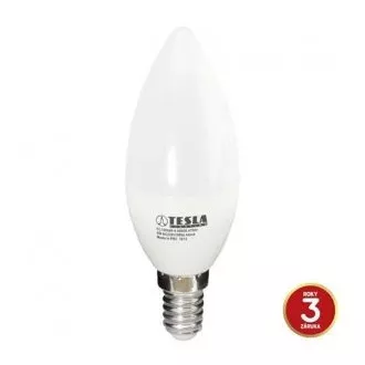 TESLA - LED CL140540-4, CANDLE žarulja, E14, 5W, 230V, 470lm, 15.000h, 4000K hladno bijela