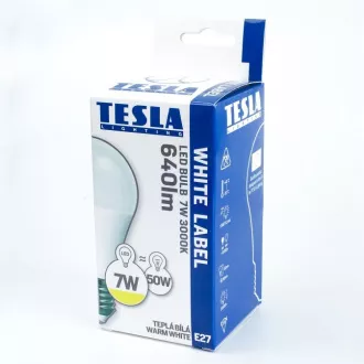 TESLA - LED BL270927-5D, ŽARULJA E27, 9W, 230V, 806lm, 30.000h, 2700K topla bijela, 200°, st.