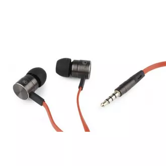 GEMBIRD slušalice s mikrofonom MHS-EP-LHR za MP3, metalne, crne