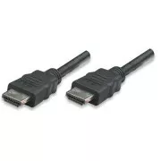MANHATTAN HDMI kabel s Ethernetom, oklopljen, 1m, crni