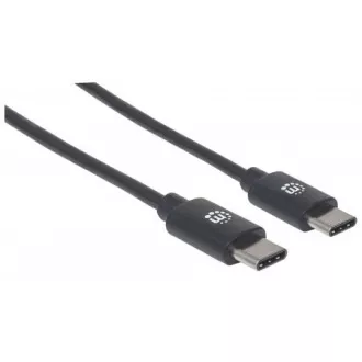 MANHATTAN kabel Hi-Speed USB-C, Type-C Male na Type-C Male, 2m, crni