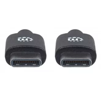 MANHATTAN kabel Hi-Speed USB-C, Type-C Male na Type-C Male, 2m, crni