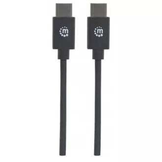 MANHATTAN kabel Hi-Speed USB-C, Type-C Male na Type-C Male, 2m, crni