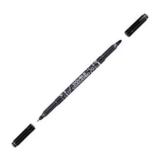 Centropen dvostrani marker. 3616 CD/DVD/BD crni cilindrični vrh 0,6 i 2,5 mm