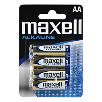 Alkalna baterija, AA (LR6), AA, 1,5 V, Maxell, blister, pakiranje od 4 komada