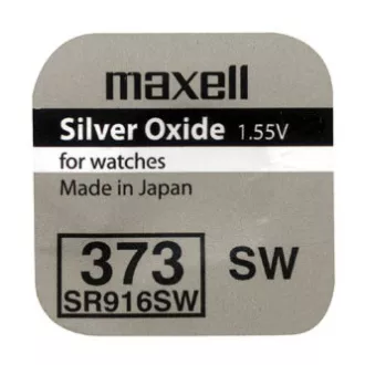 Baterija za sat, 373, gumb, 373, SR916SW, 1.55V, Maxell, blister, 1-pak. Baterija za sat, 373, gumb, 373, SR916SW, 1.55V, Maxell, blister, 1-pak.