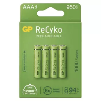 Punjiva baterija, AAA (HR03), 1,2 V, 950 mAh, GP, papirna kutija, 4 komada, ReCyko