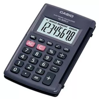 Casio Kalkulator HL 820LV BK, crni, džepni, osam znamenki