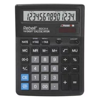 Rebell Kalkulator RE-BDC514 BX, crni, stolni, četrnaest znamenki