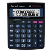 Rebell Kalkulator RE-PANTHER 12 BX, crni, stolni, dvanaest znamenki