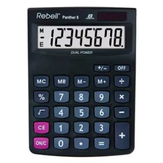 Rebell Kalkulator RE-PANTHER 8 BX, crni, stolni, osam znamenki