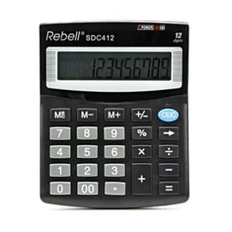 Rebell kalkulator RE-SDC412 BX, crni, stolni, dvanaest znamenki
