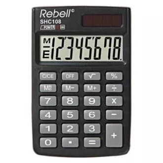 Rebell Kalkulator RE-SHC108 BX, RE-SHC100N BX, crni, džepni, osam znamenki