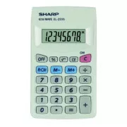 Kalkulator Sharp EL-233S, bijeli, džepni, osam znamenki