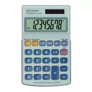 Kalkulator Sharp EL-250S, sivo-plavi, džepni, osam cifara
