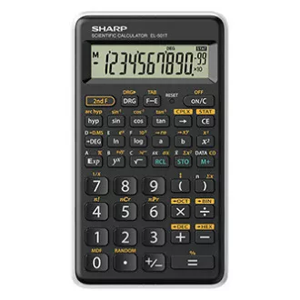 Sharp kalkulator EL-501TWH, crni, znanstveni, deset znamenki