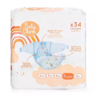 Baby Charm Super Dry Flex veličina 5 Junior, 11-16 kg (34 kom)