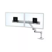 ERGOTRON LX Desk Dual Direct Arm, bijela, stolna ruka za 2 monitora do 25", bijela