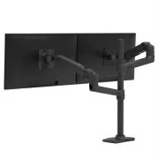 ERGOTRON LX dvostruka ruka za slaganje, visoki stup, mat crna, stolne ruke za 2 LCD-a. maks. 40", fleksibilan, crn