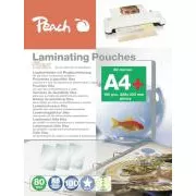 PEACH folija za laminiranje A4 (228x303mm), 80mic, sjajna, euro vješalica, 100 kom