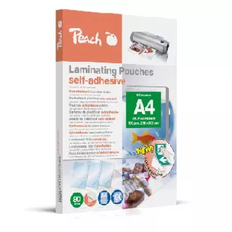 PEACH folija za kaširanje A4 (303x216mm), 80mic, sjajna, samoljepljiva, 100 kom.