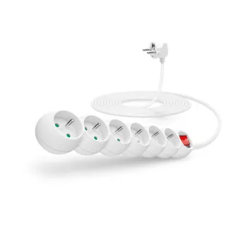 CONNECT IT produžni kabel 230 V, 6 utičnica, 5 m, sa prekidačem (bijeli) CONNECT IT produžni kabel 230 V, 6 utičnica, 5 m, sa prekidačem (bijeli)