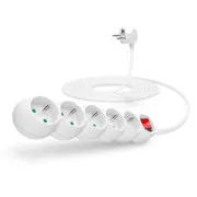 CONNECT IT produžni kabel 230 V, 5 utičnica, 5 m, sa prekidačem (bijeli)
