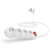 CONNECT IT produžni kabel 230 V, 4 utičnice, 3 m, sa prekidačem (bijeli)