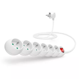 CONNECT IT produžni kabel 230 V, 6 utičnica, 2 m, sa prekidačem (bijeli) CONNECT IT produžni kabel 230 V, 6 utičnica, 2 m, sa prekidačem (bijeli)