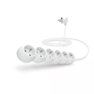 CONNECT IT produžni kabel 230 V, 6 utičnica, 3 m, bez prekidača (bijeli) CONNECT IT produžni kabel 230 V, 6 utičnica, 3 m, bez prekidača (bijeli)