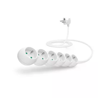 CONNECT IT produžni kabel 230 V, 6 utičnica, 2 m, bez prekidača (bijeli) CONNECT IT produžni kabel 230 V, 6 utičnica, 2 m, bez prekidača (bijeli)