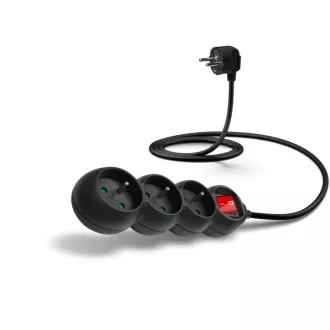 CONNECT IT produžni kabel 230 V, 3 utičnice, 1,5 m, sa prekidačem (crni) CONNECT IT produžni kabel 230 V, 3 utičnice, 1,5 m, sa prekidačem (crni)