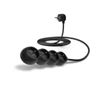 CONNECT IT produžni kabel 230 V, 4 utičnice, 3 m, bez prekidača (crni)