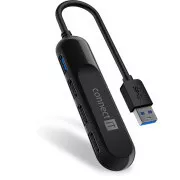 CONNECT IT USB-A USB 3.0 hub, vanjski, CRNI