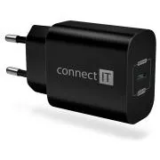 CONNECT IT Voyager2 adapter za punjenje 1×USB-C, 25W PD, CRNI