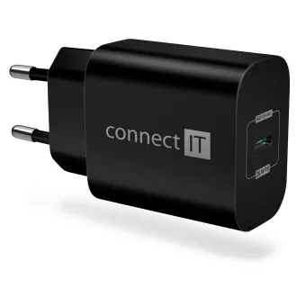 CONNECT IT Voyager2 adapter za punjenje 1×USB-C, 25W PD, CRNI