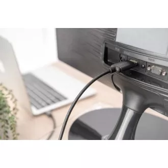 Adapter Digitus USB-C na HDMI kabel, 1,8 m 4K/30 Hz, crni, metalni poklopac