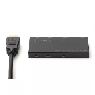 Digitus Ultra Slim HDMI Splitter, 1x2, 4K / 60Hz HDR, HDCP 2.2, 18 Gbps, Micro USB napajanje