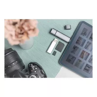 Digitus dvostruki OTG čitač kartica (USB-C + USB 3.0) 1x SD, 1x MicroSD, 1x USB 3.0, sivi
