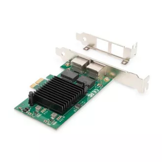 Digitus Gigabit Ethernet PCI Express kartica Dual Port 32-bit Low Profile Holder Intel Chipset