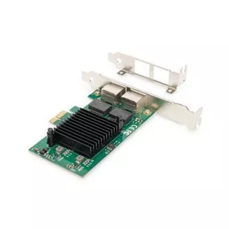 Digitus Gigabit Ethernet PCI Express kartica Dual Port 32-bit Low Profile Holder Intel Chipset