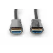 Digitus HDMI AOC priključni kabel s hibridnim vlaknom, tip AM/M, 15 m, UHD 4K@60 Hz, CE, zlatni, bijeli