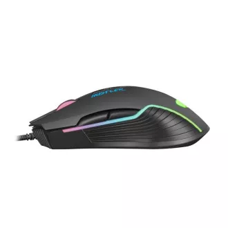 Fury Gaming miš Hustler, gaming, 6400DPI, USB, optički, žičani, RGB, 7 tipki, dužina kabela 1.6m, crni