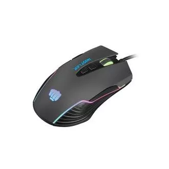 Fury Gaming miš Hustler, gaming, 6400DPI, USB, optički, žičani, RGB, 7 tipki, dužina kabela 1.6m, crni