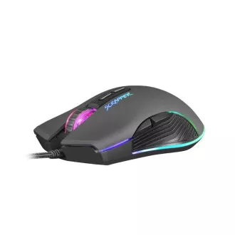 Fury Gaming miš Scrapper, gaming, 6400DPI, USB, optički, žičani, RGB, 7 tipki, dužina kabela 1.6m, crni