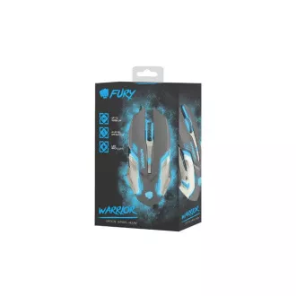 Fury Gaming miš Warrior, gaming, 3200DPI, USB, optički, žičani, RGB, 6 tipki, dužina kabla 1.5m, crni Fury Gaming miš Warrior, gaming, 3200DPI, USB, optički, žičani, RGB, 6 tipki, dužina kabla 1.5m, crni