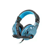 Fury Gaming slušalice s mikrofonom Hellcat, žičane, plavo pozadinsko osvjetljenje, jack 3.5mm, dužina kabela 2m, crne